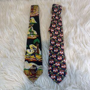 VTG Warner Bros. Looney Tunes golf Navy and Green Tie bundle 1993/1997